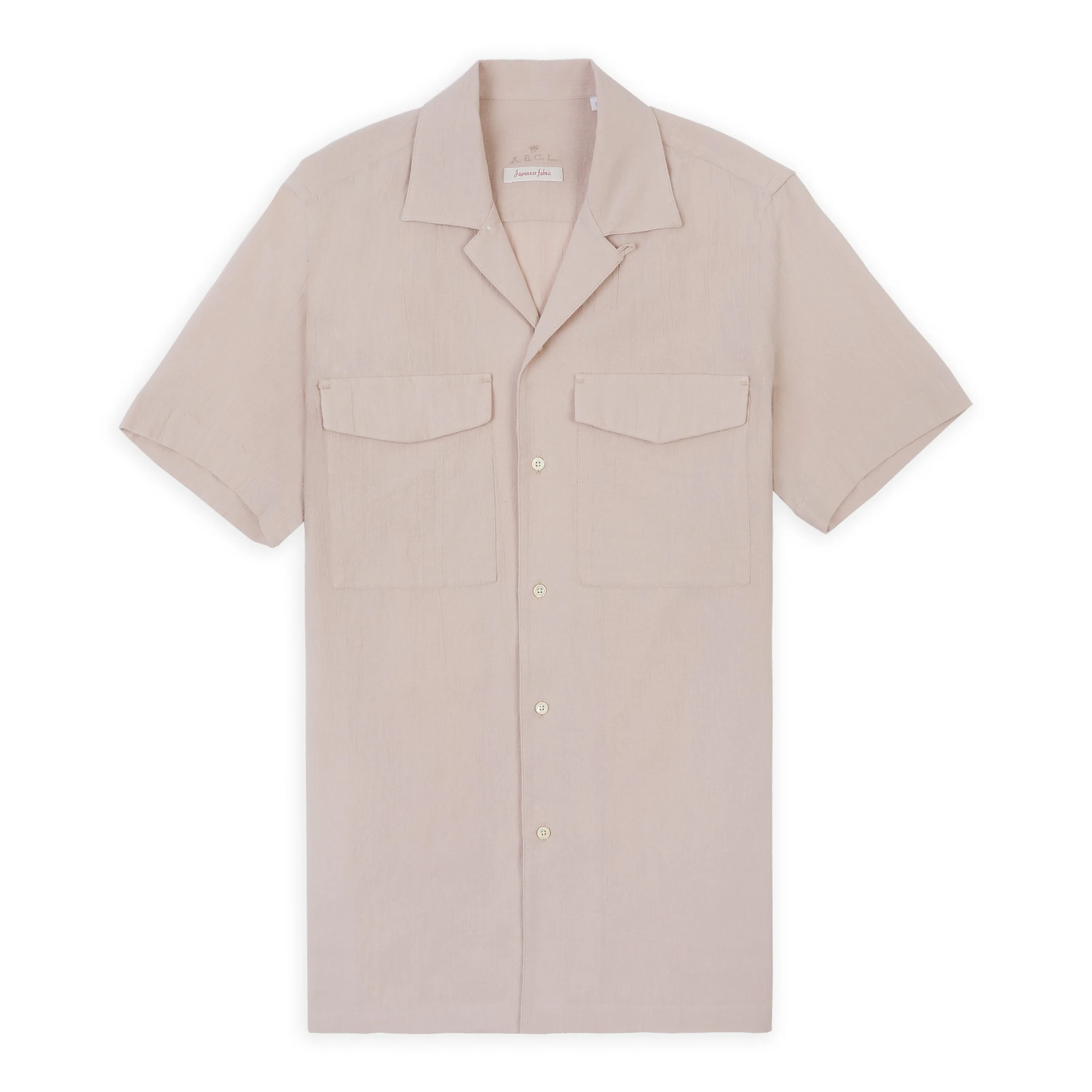 Camp Collar Short Sleeve Shirt - Dusk Pink Eco-Friendly Fabric