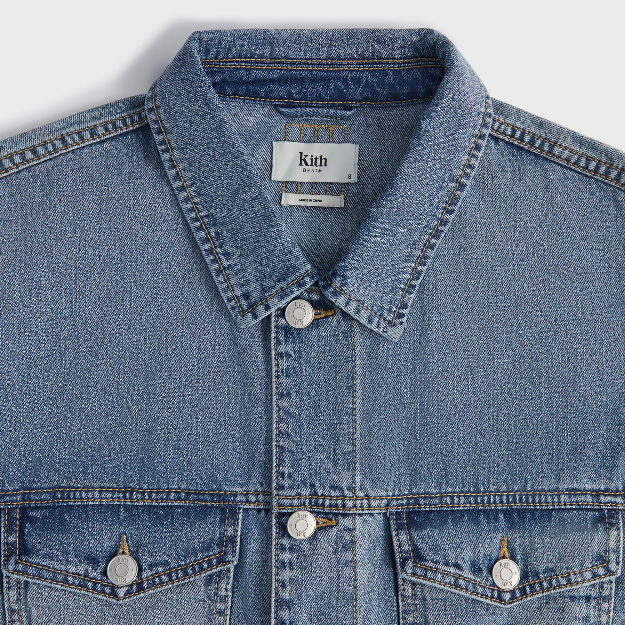 Travel Must Kith Centre Denim Jacket - Dark Indigo