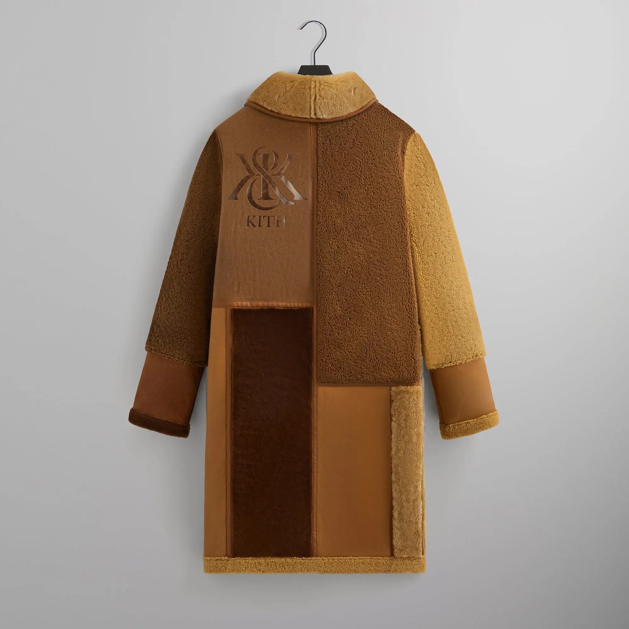 Comfortable fit Kith Shearling Patchwork Becker Coat - Mesa