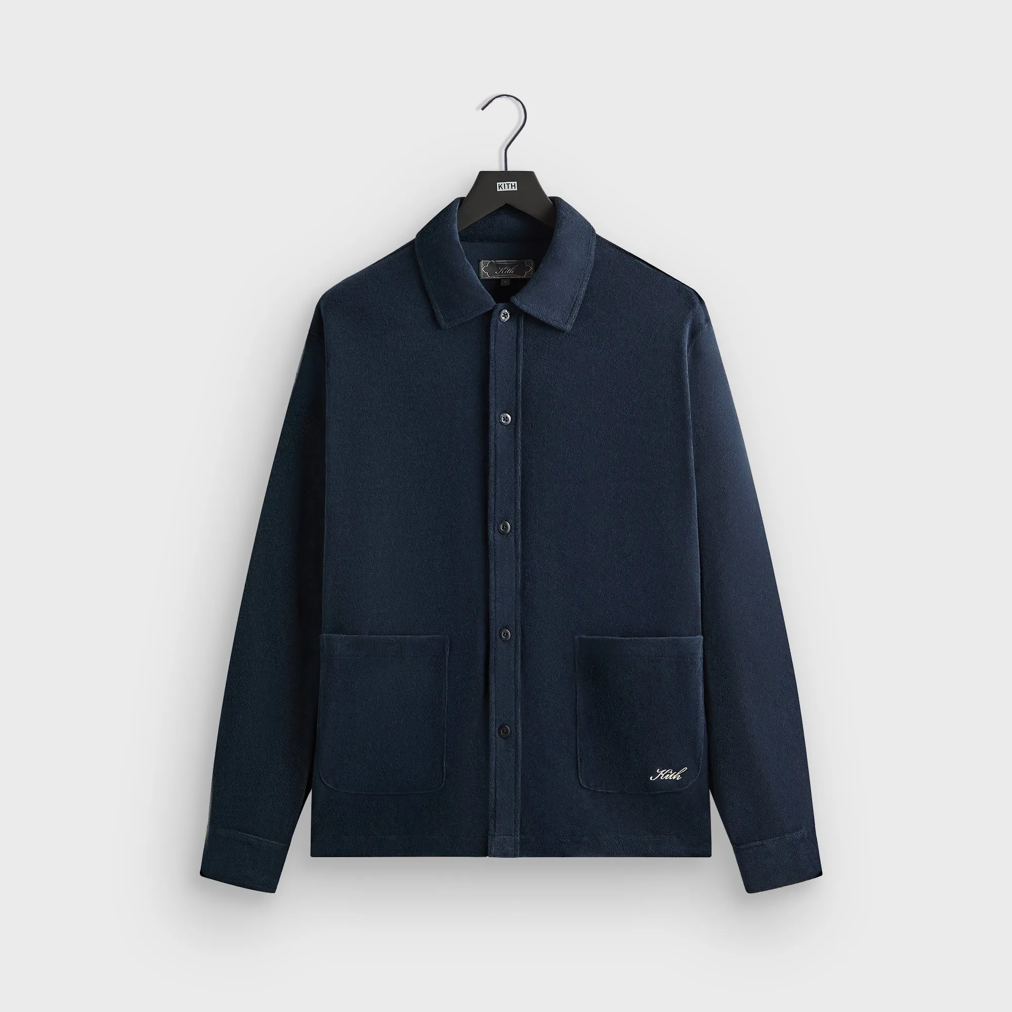 Kith Terry Boxy Collared Overshirt - Nocturnal Go Anywhere Wear Flexible Material