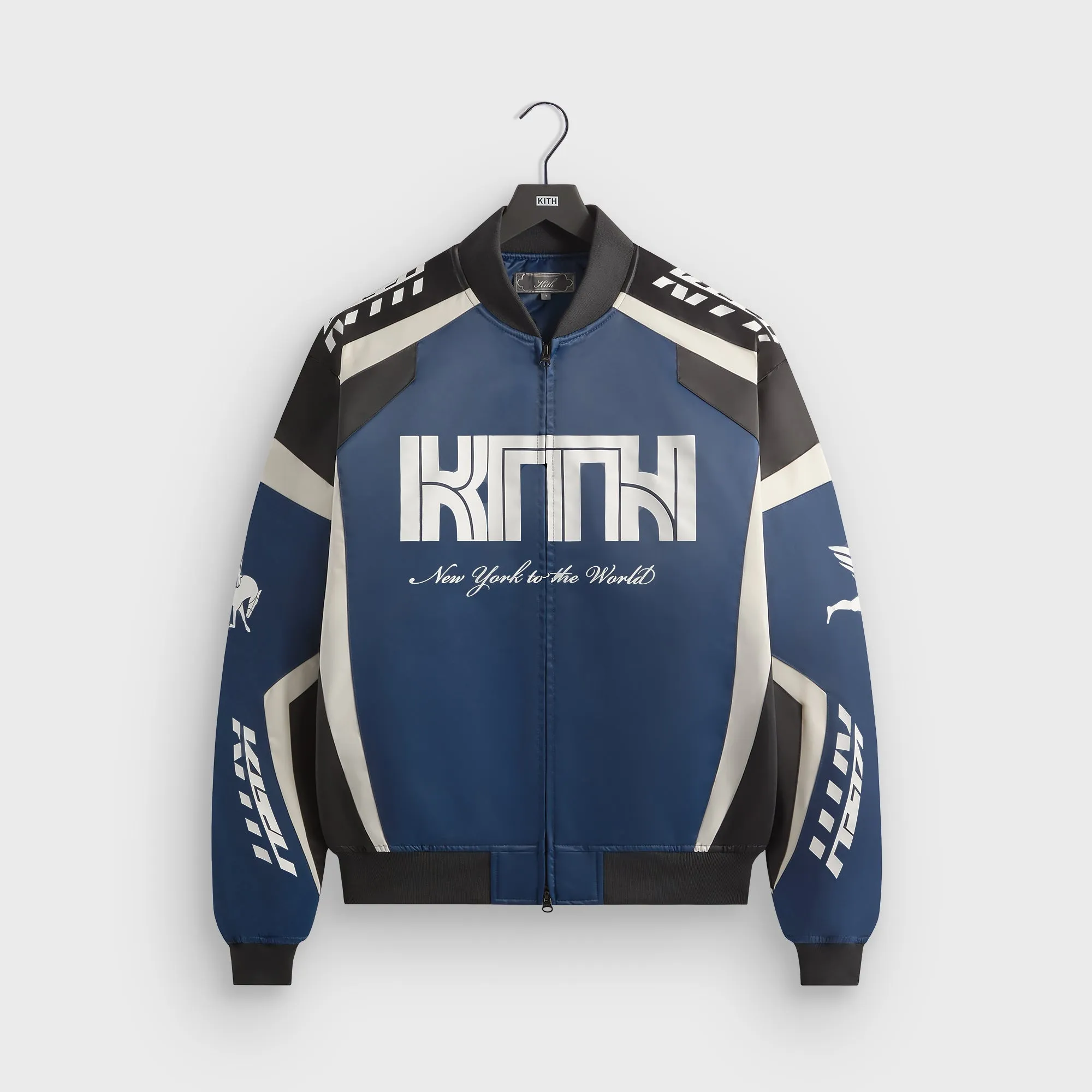 Multi Pocket StretchableMaterial Kith Racing Nylon Bomber Jacket - Meter