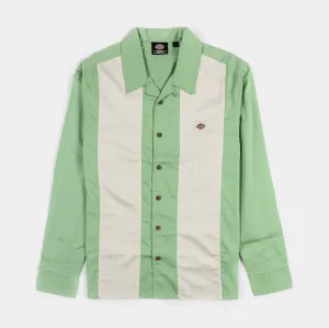 Cozy and Soft Westover Mens Long Sleeve Shirt (Green/White)