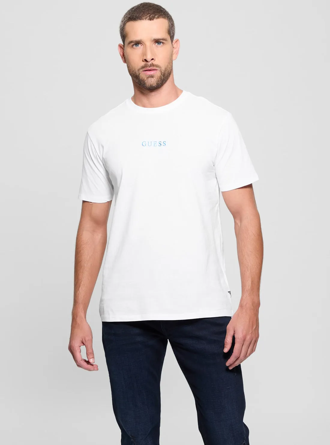 White Painted Logo T-Shirt funky Travel Trend Look
