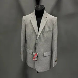 Foldable Storage Hooded Versatile Design Pacelli Blair 70070  Single Breast Blazer Grey