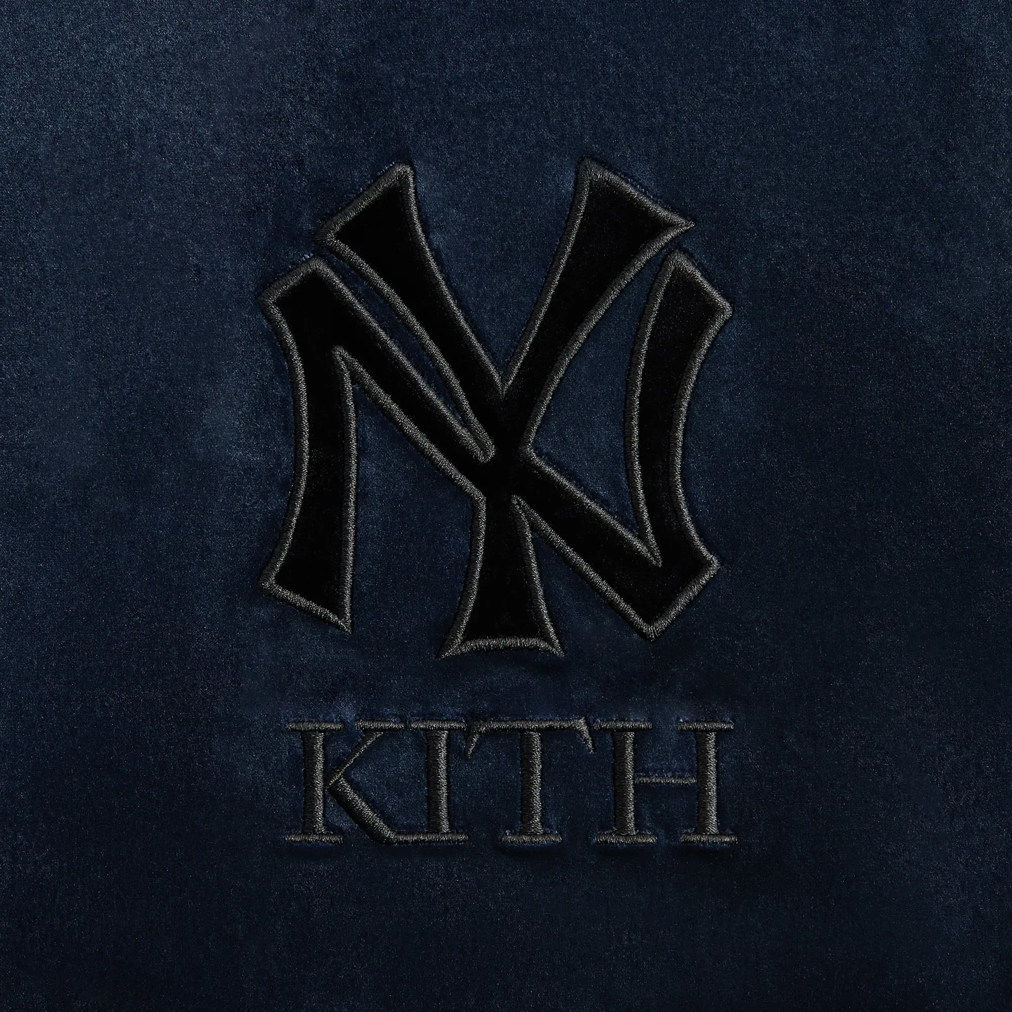 AdjustableHem City Walking Style Kith for the New York Yankees Luxe Velour Track Jacket - Nocturnal