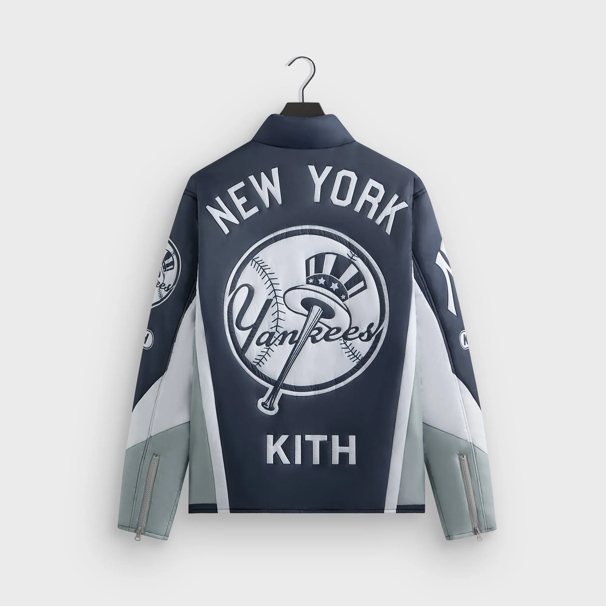 Functional Layer Piece Kith for the New York Yankees Zip Brixton Puffed Shirt Jacket - Statue