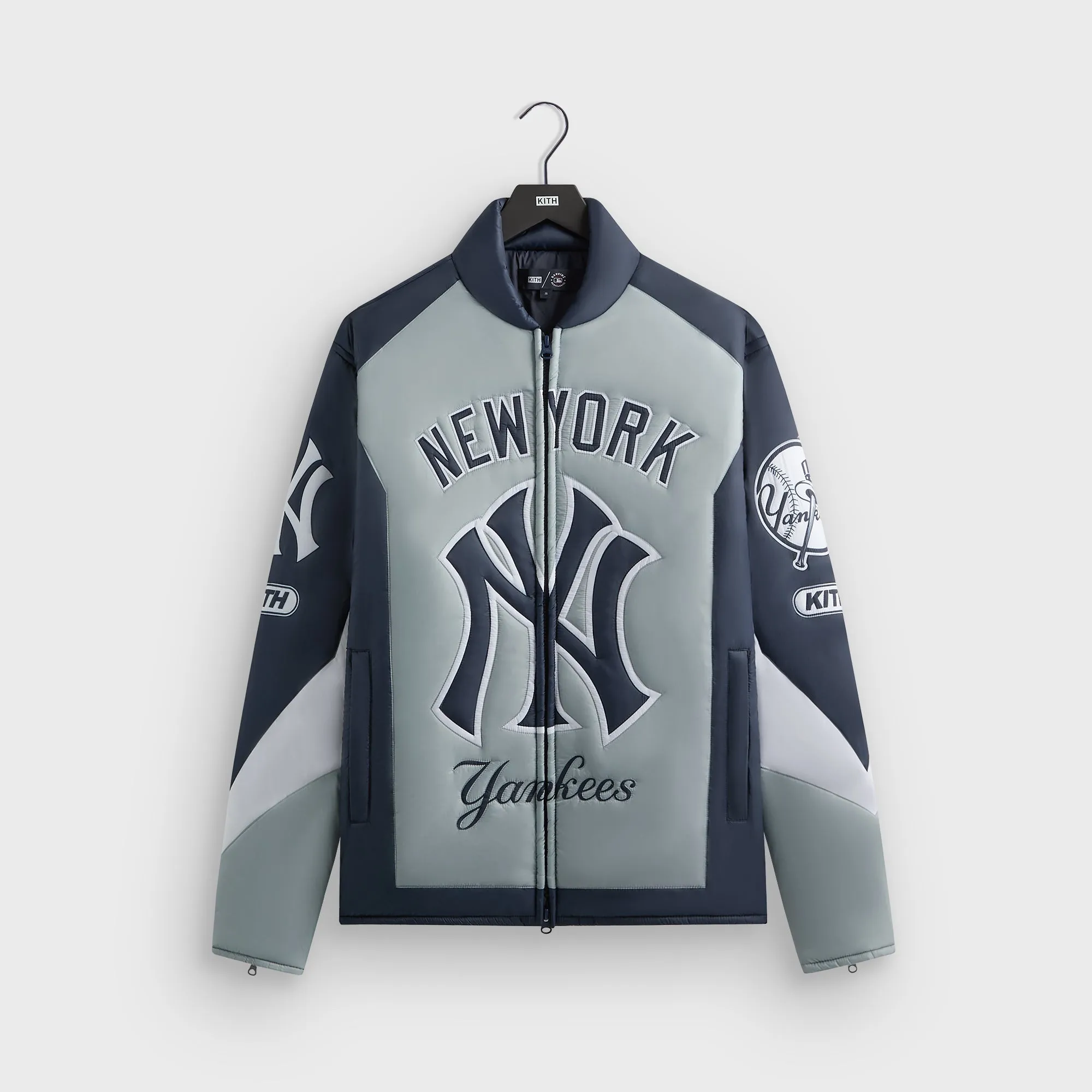 Kith for the New York Yankees Zip Brixton Puffed Shirt Jacket - Statue Lightweight Layer