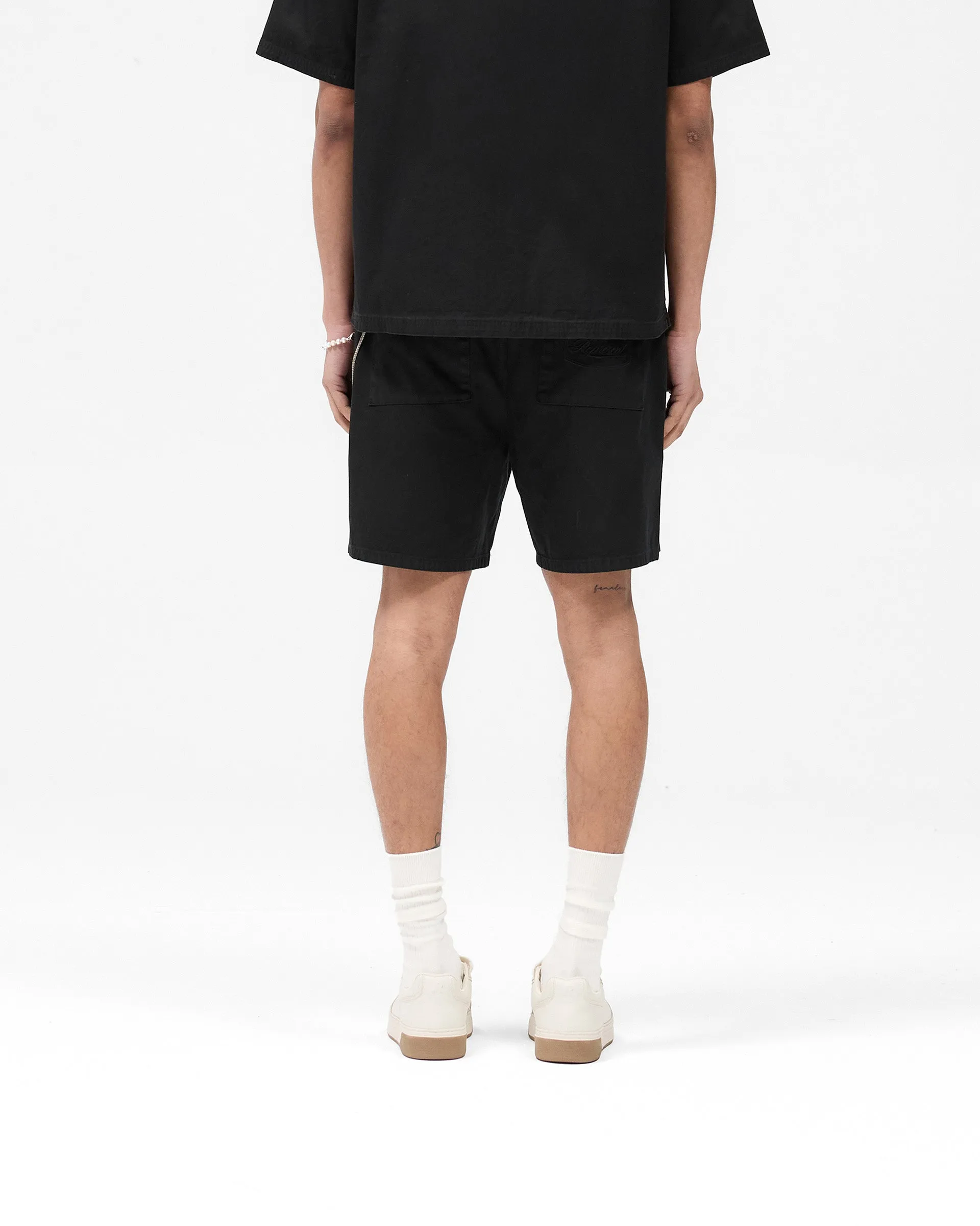 Cotton Tailored Short - Jet Black creative industry