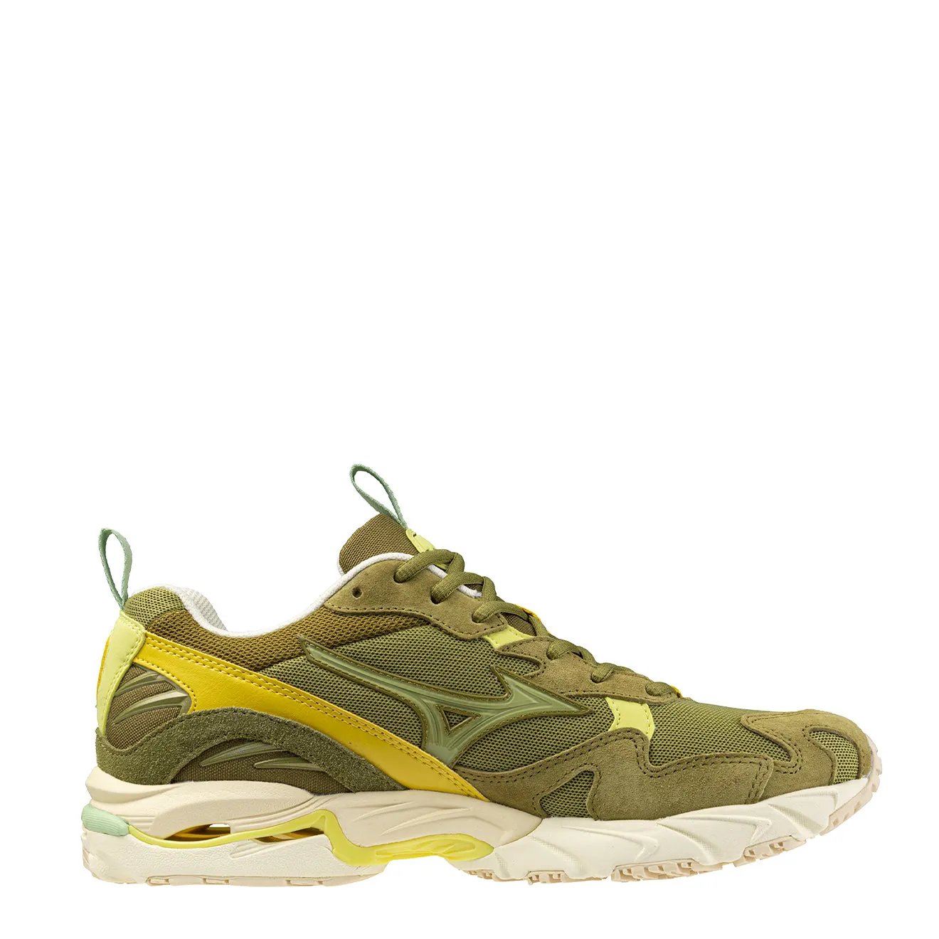 forest walk Vital Step Mizuno Wave Rider 10 Premium Trainers Olive Drab / Cedar / Cedar