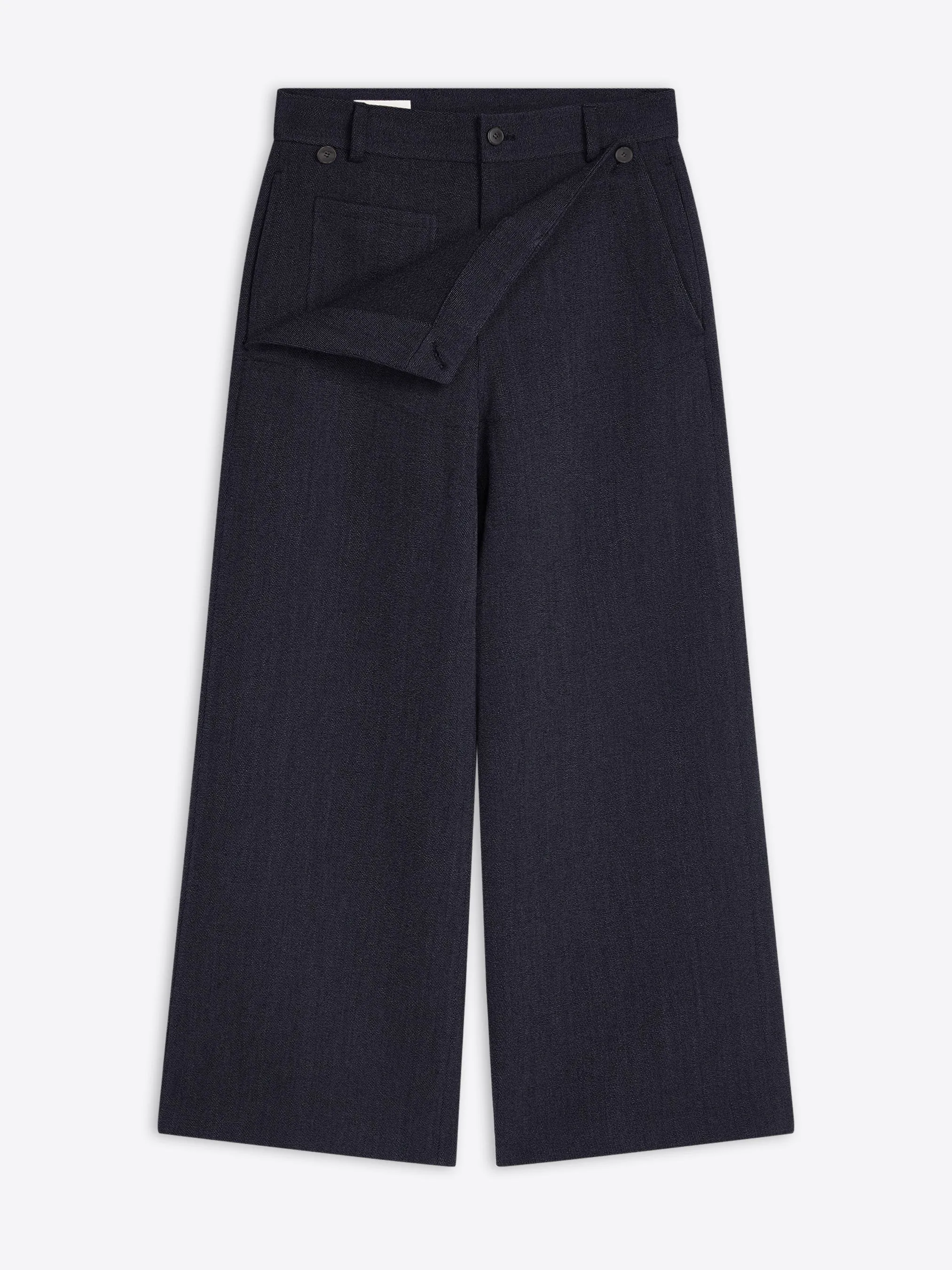 Wool sailor pants High Waist Stretch