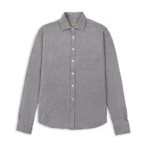 Layering Essential Unstructured Shoulder Woolbylic Shirt -  Grey