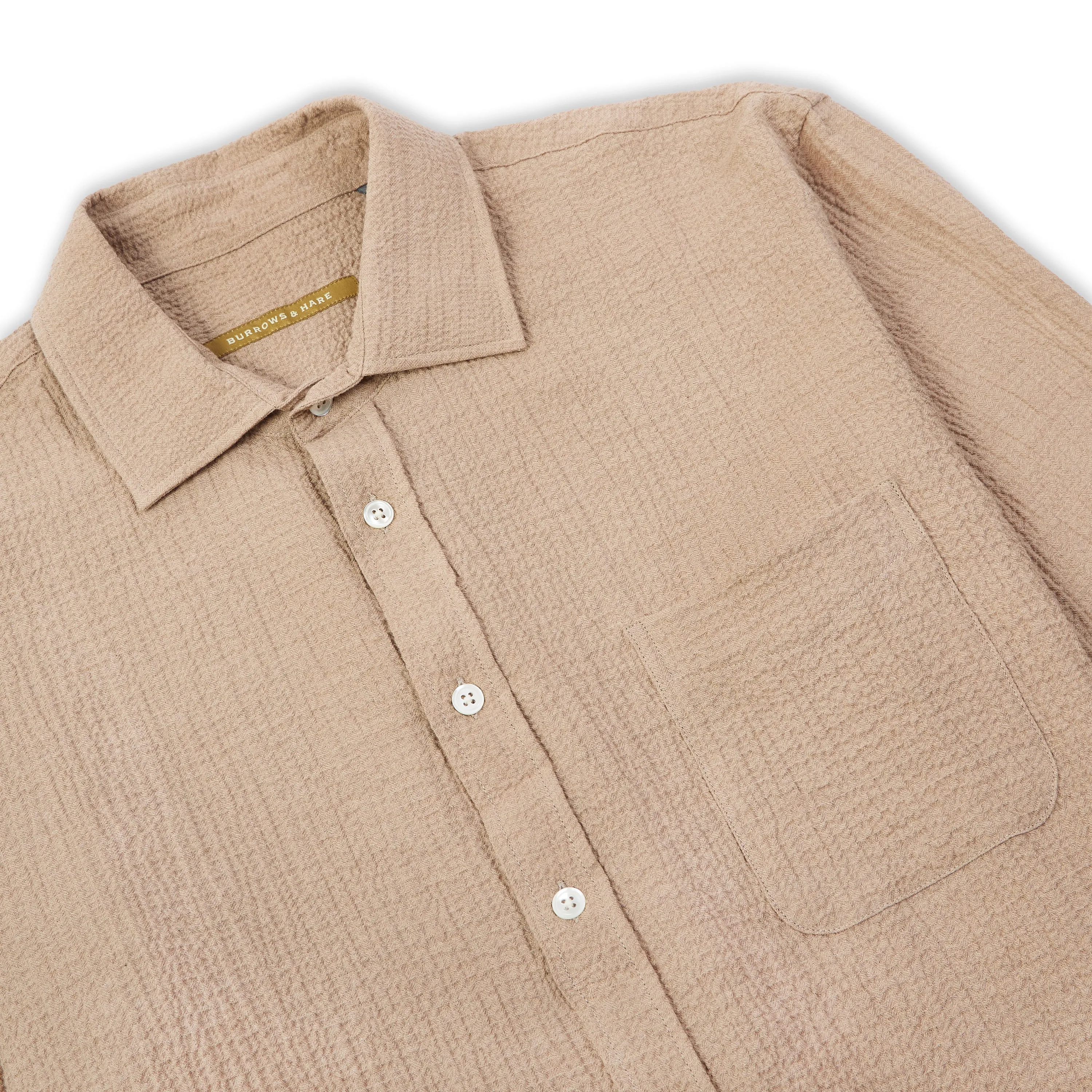Soft Wear Classic Color Woolbylic Shirt - Taupe