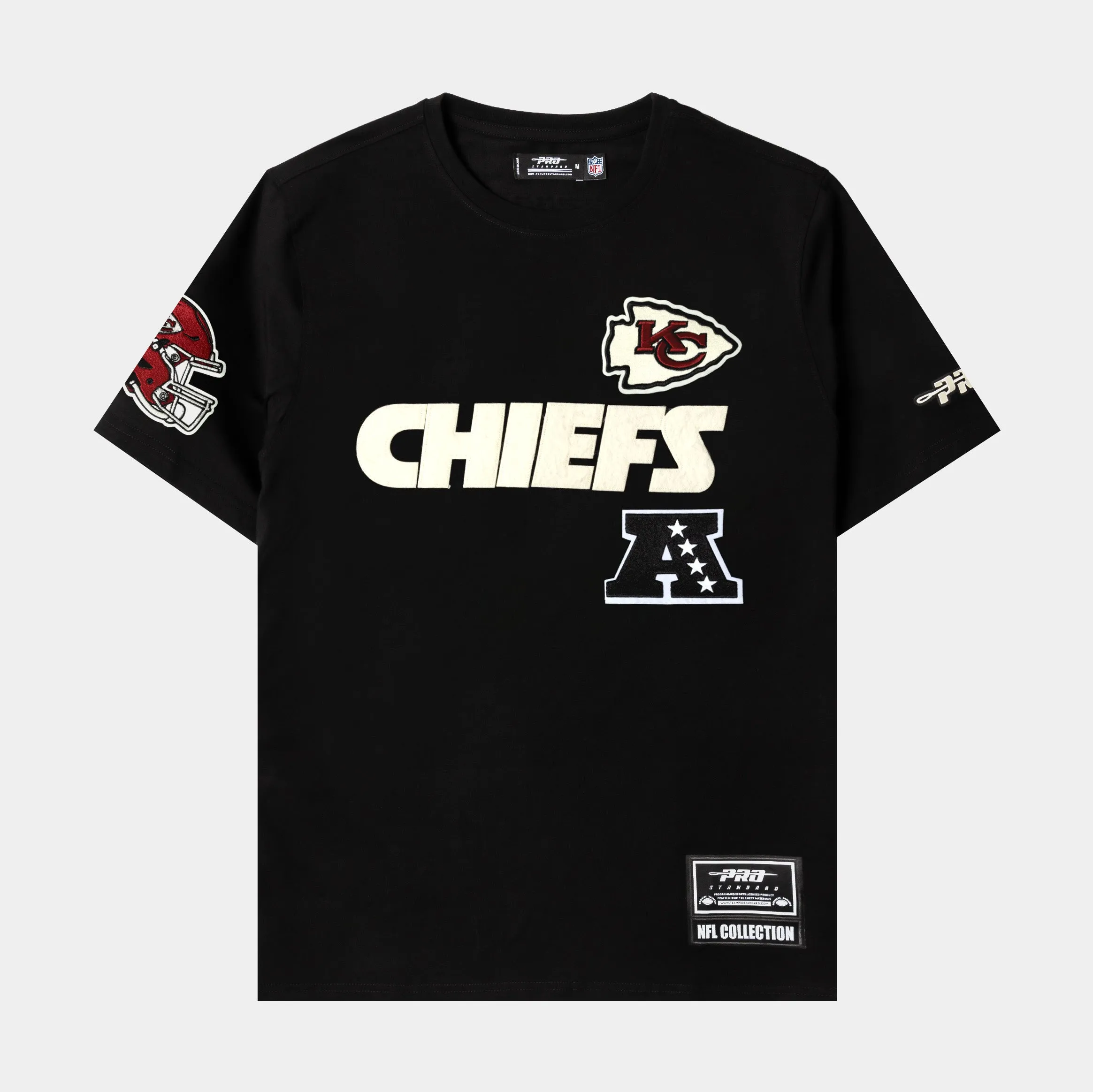 NFL Kansas City Chiefs Original Mens Short Sleeve Shirt (Black/White) Stylish and Easygoing