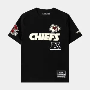 NFL Kansas City Chiefs Original Mens Short Sleeve Shirt (Black/White) Stylish and Easygoing