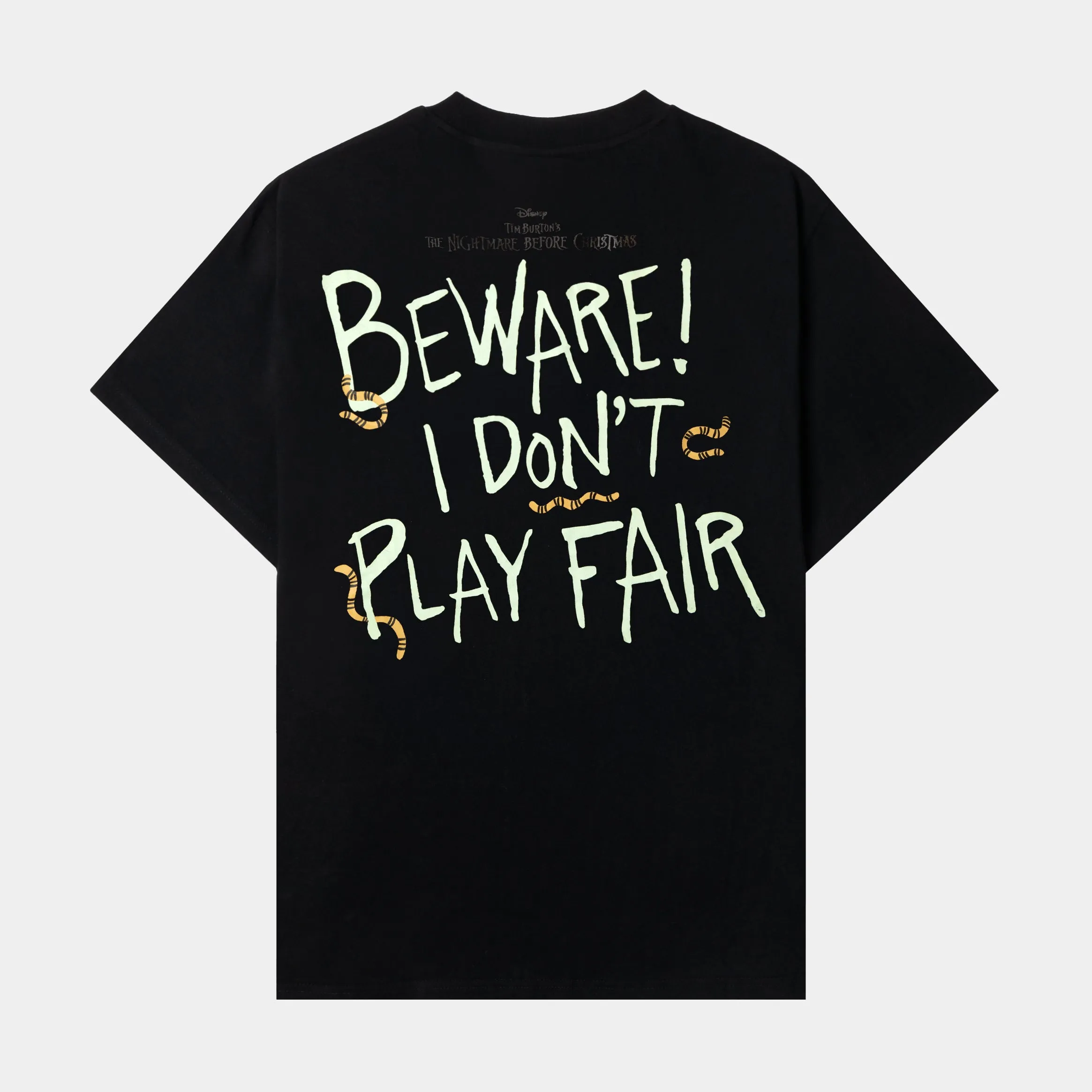 The Nightmare Before Christmas By Shoe Palace Oogie Boogie Mens Short Sleeve Shirt (Black/Green) Short sleeved breeziness Yoga class