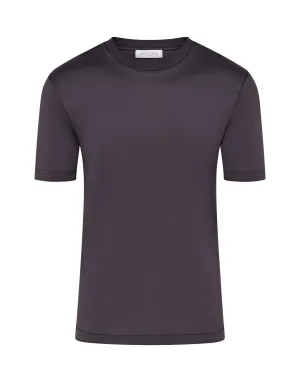 Chilly Day Comfort Basic Wardrobe Piece Zattura High Collar Short Sleeve Mercerised T-shirt (Carbon)