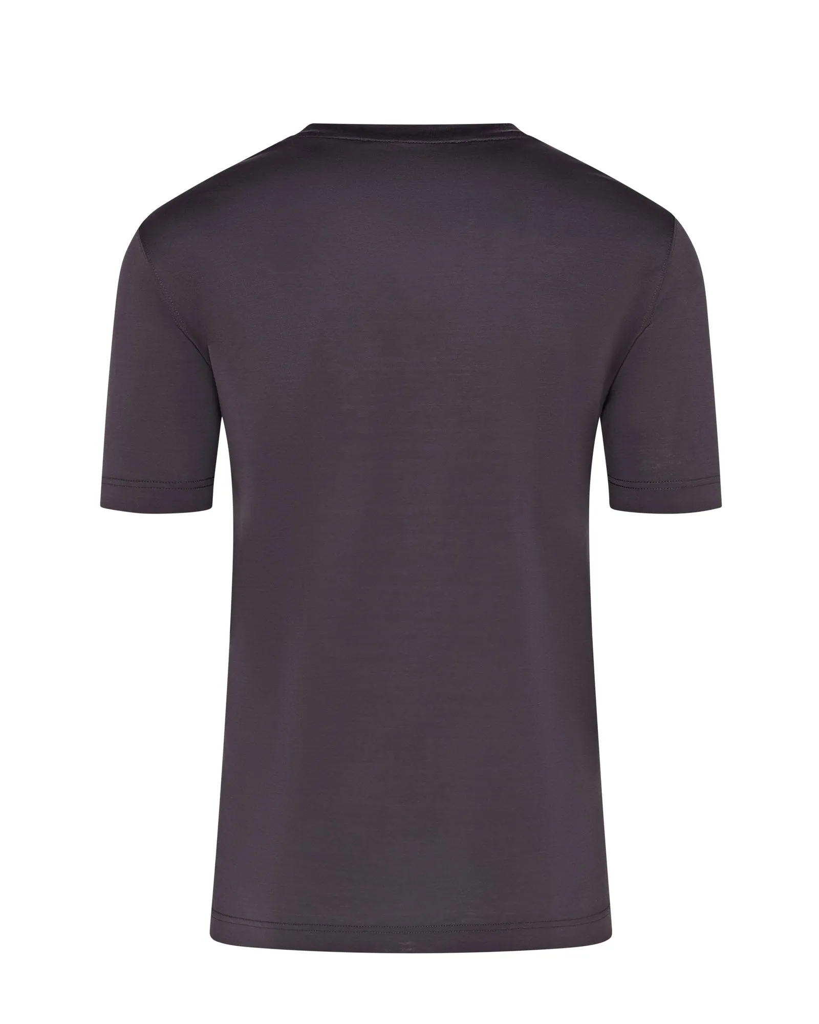 Zattura Short Sleeve Mercerised T-shirt (Carbon) Ribbed Collar Design