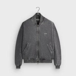 Kith Antique Wash Avery Bomber Jacket - Black ReversibleStyle Eco Friendly Fabric