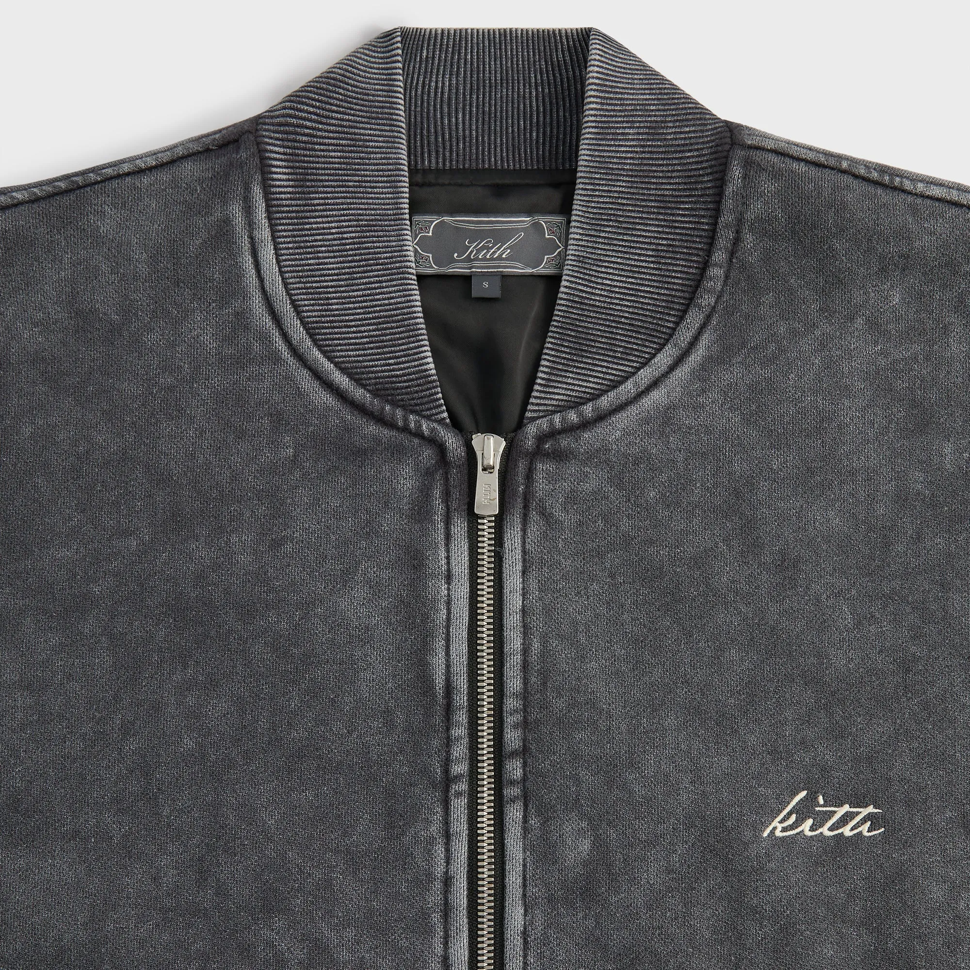 Kith Antique Wash Avery Bomber Jacket - Black Multi Pocket Utility